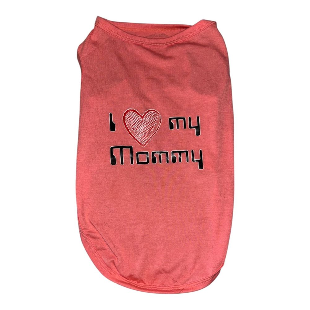 Medium Dog Shirt - I Love Mom Design