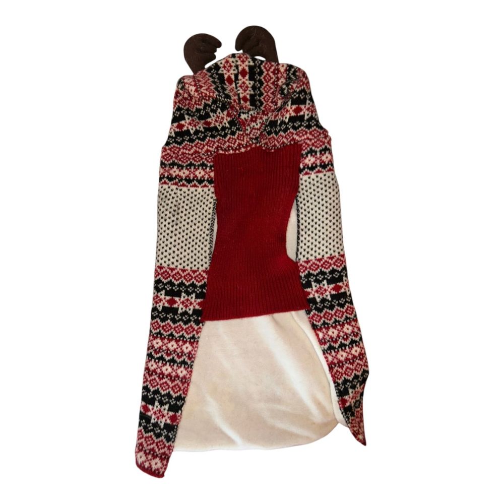 Small Holiday Dog Sweater with Festive Pattern