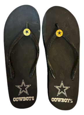 Women's Dallas Cowboys flip flops shoes