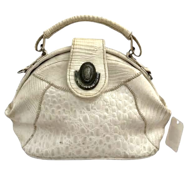 Women's Faux Croc Handbag Purse 9.5x6 Vintage Style