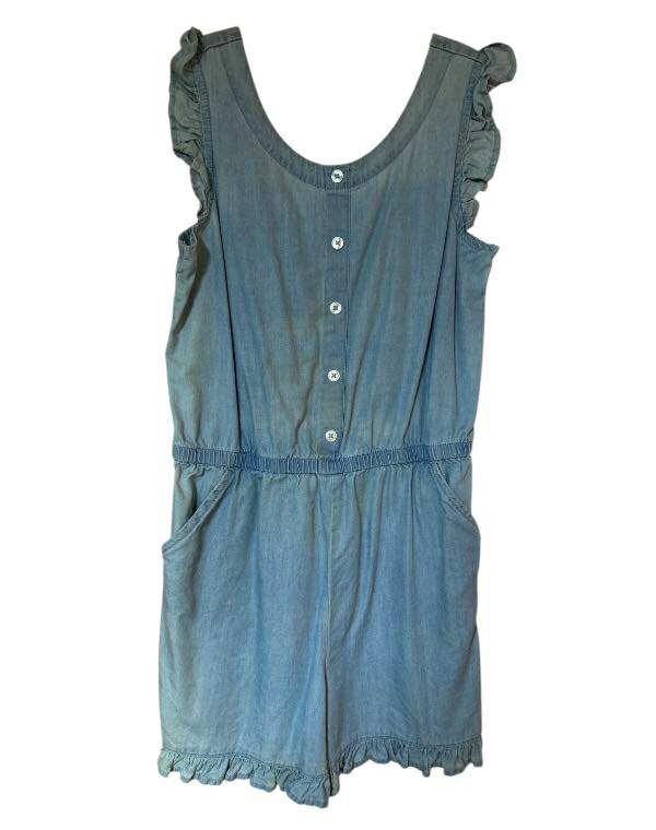 Girl's Light Denim Romper