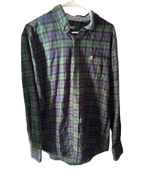 Men's Izod Long Sleeved Flannel Shirt