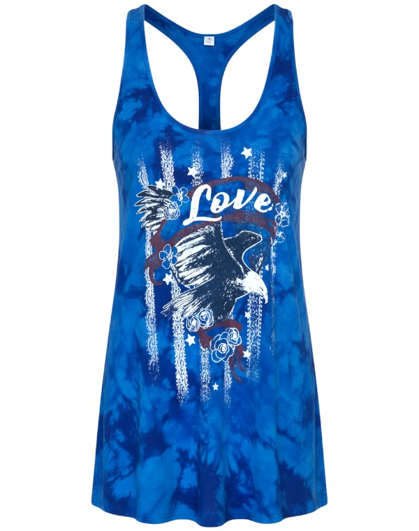 Blue & Red Eagle Graphic Tank