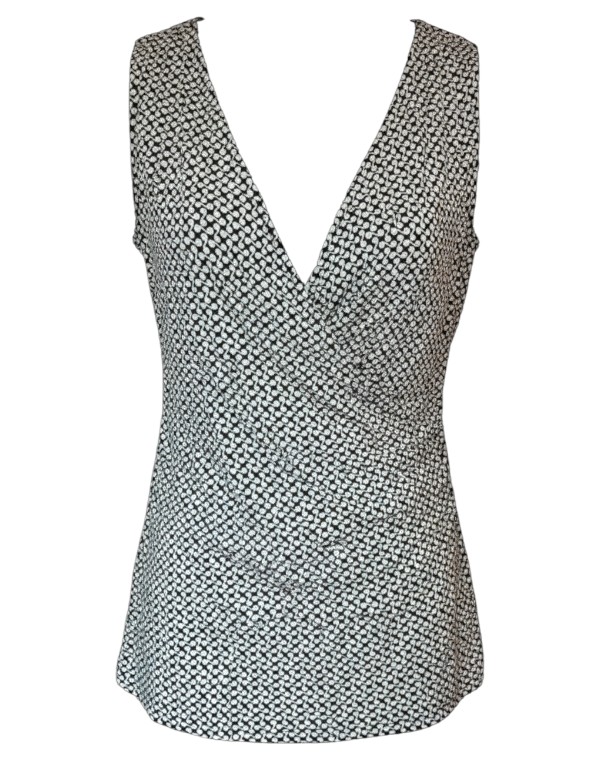 Women's Cream Knit Sleeveless Top