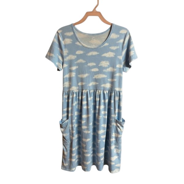 Girl's Cloud Print Dress
