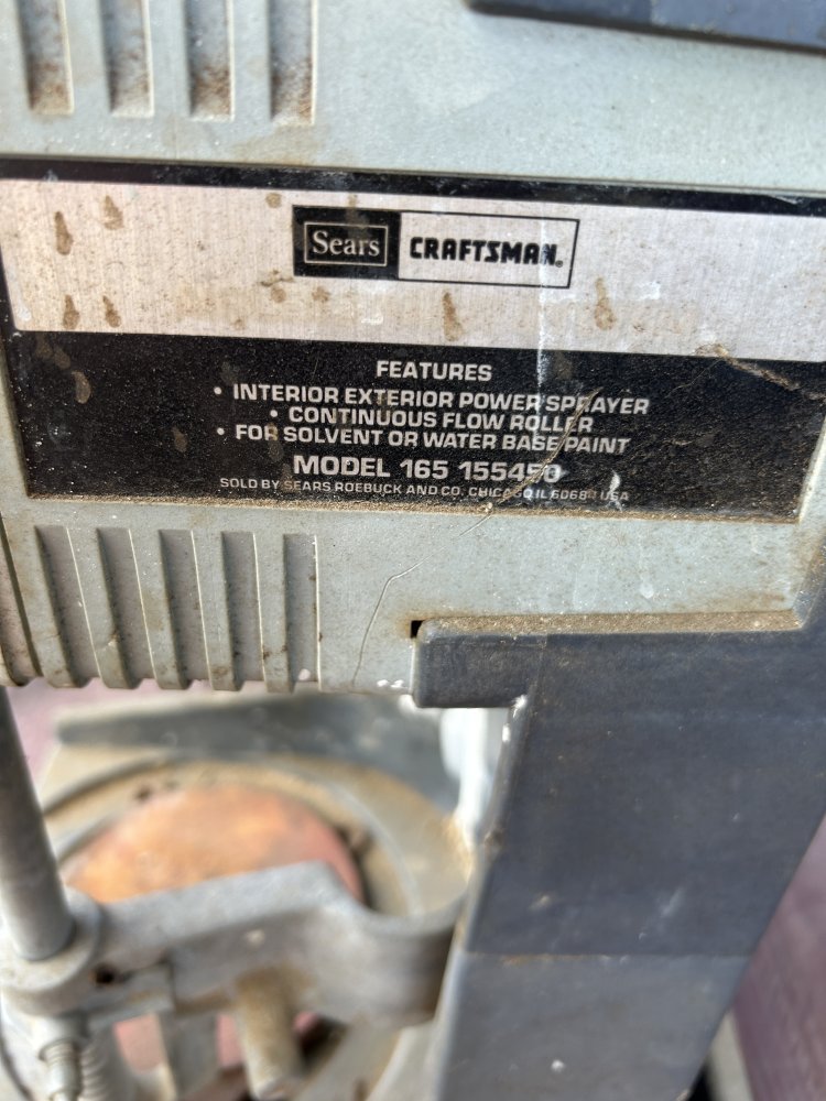 Vintage Craftsman Airless Paint Sprayer System Model 165.155450 -  Untested