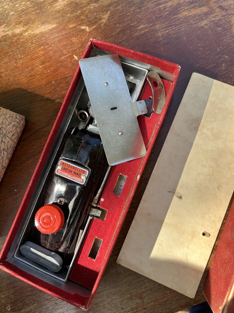 Vintage 1951 New Home Rotary Sewing Machine with Cabinet