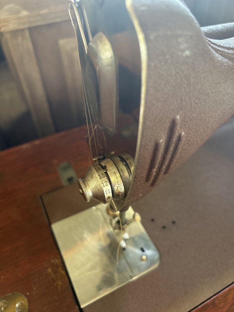 Vintage 1951 New Home Rotary Sewing Machine with Cabinet