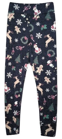 Girl's thick Leggings - Christmas print