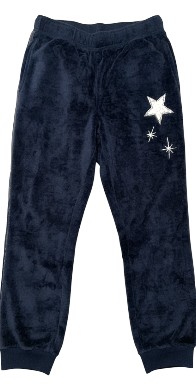 Girls Joggers - Sweatpants fuzzy with silver star