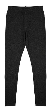 Girls leggings - plain black cotton