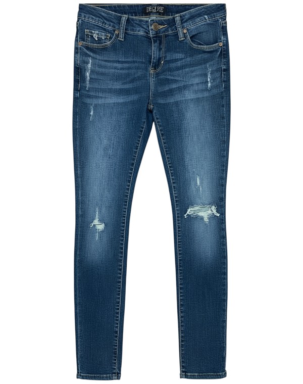 Women's Decree Distressed Skinny Jeans - Mid-Rise Blue