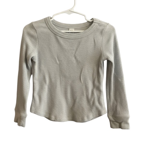 Boy or Girl Plain Light Gray Long Sleeve Tee - Old Navy