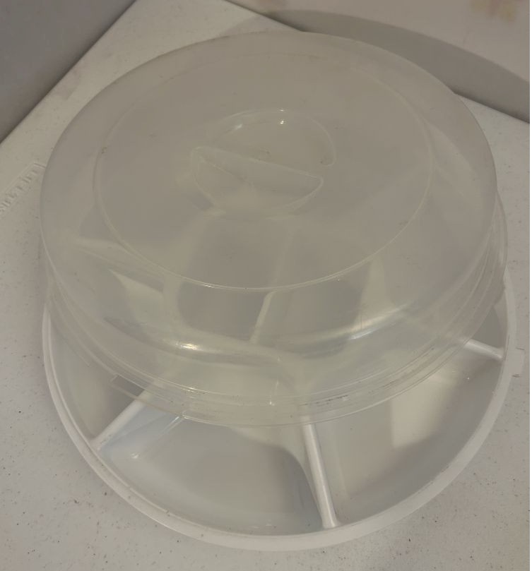 Plastic Food Carrier with Lid 14"