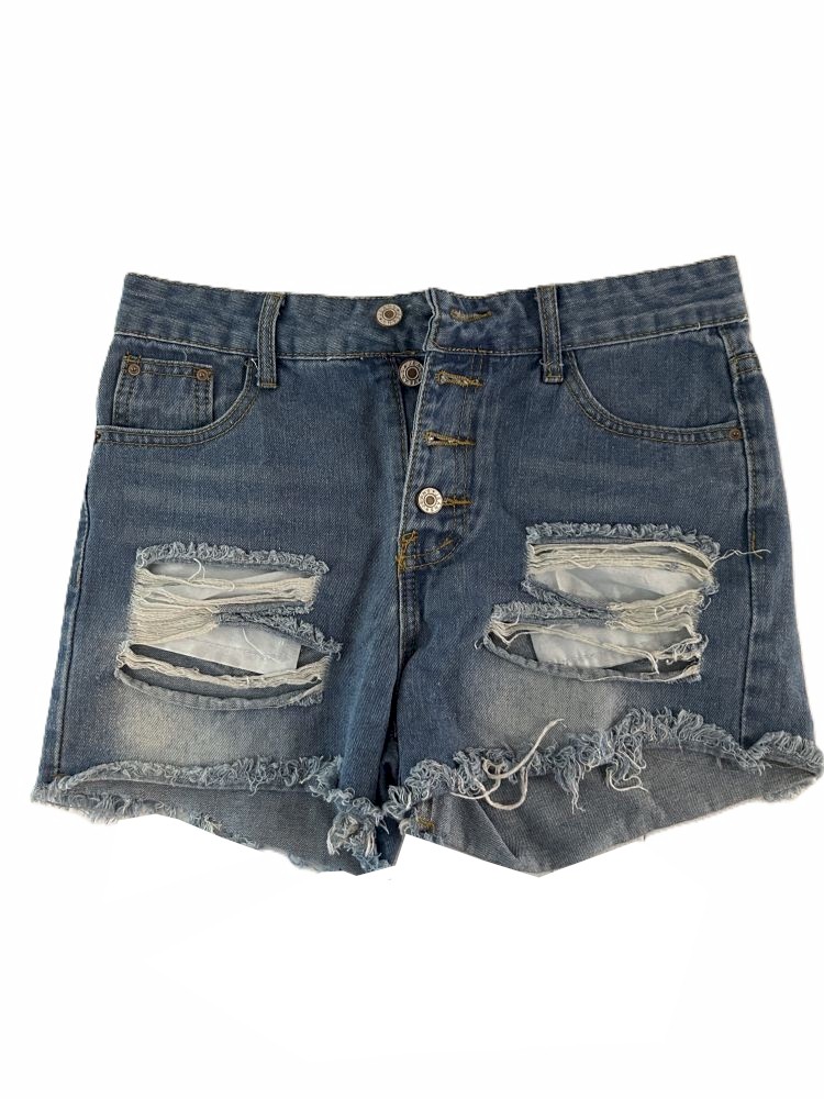 Women's Distressed Denim Shorts Size S