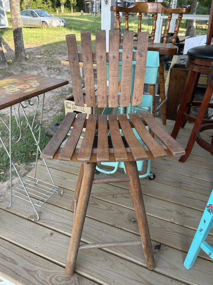 Wooden Slatted Chair
