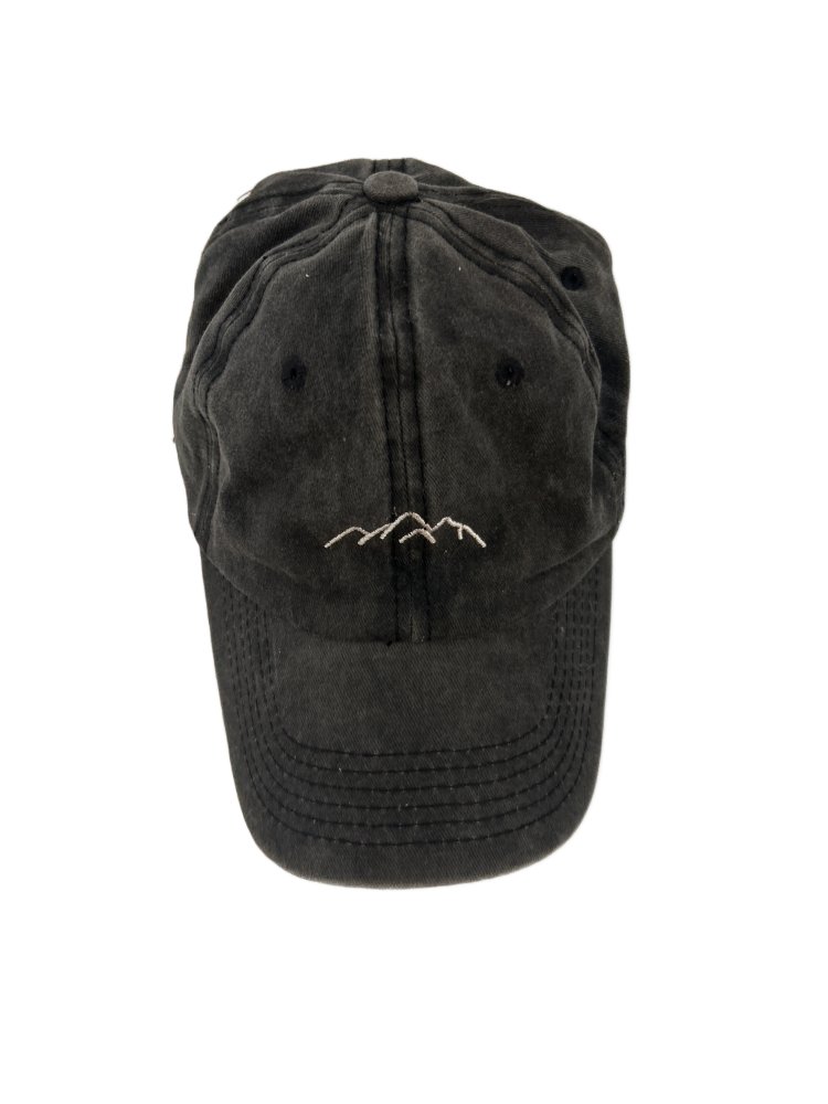 Black Baseball Cap with Embroidered Design