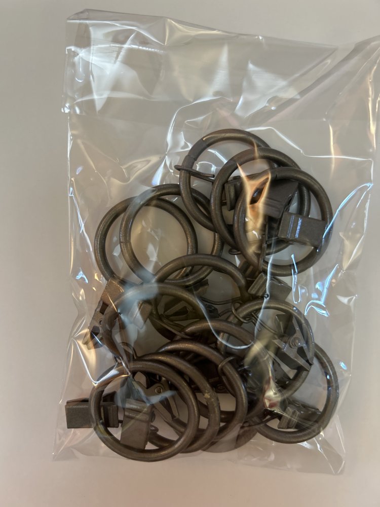 Curtain Rings Set of 14 - Black