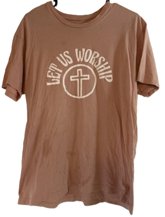 LET US WORSHIP Men's T-Shirt Size L