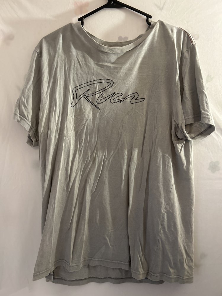 RVCA Men's Pigment Dye Slim Fit T-Shirt L