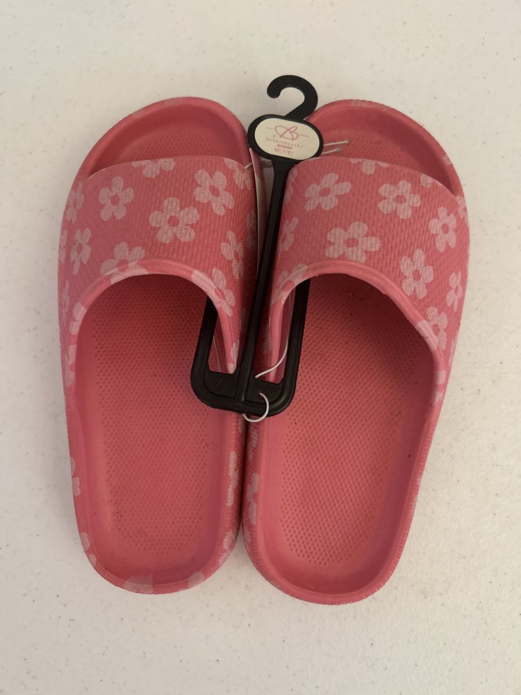 Hobby Lobby Pink Floral Slides Women's Size 7-8