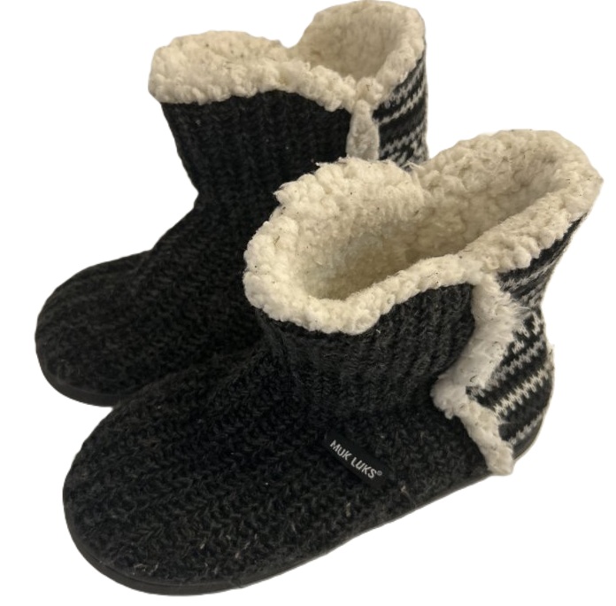 MUK LUKS Women's Knitted Slipper Boots M 7-8