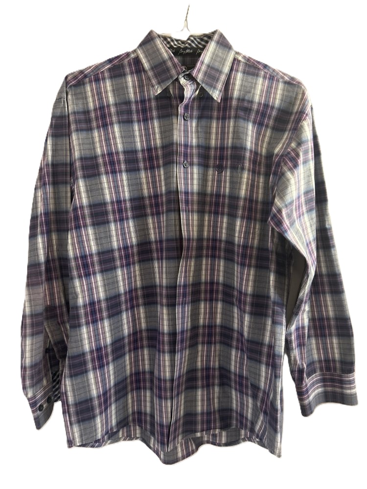 George Strait Wrangler Men's Plaid Shirt L