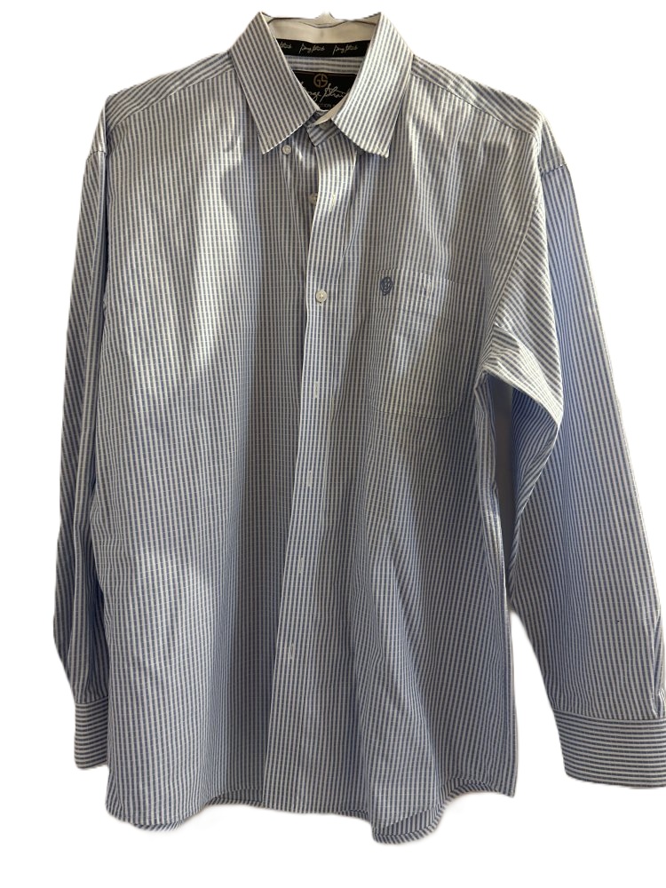 George Strait Wrangler Men's Striped Shirt L