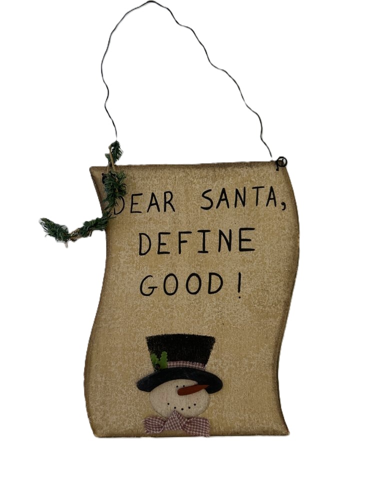 Holiday Wall Hanging with Snowman Print