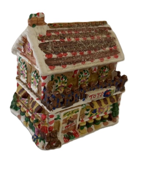 Ceramic Holiday Gingerbread House Decoration