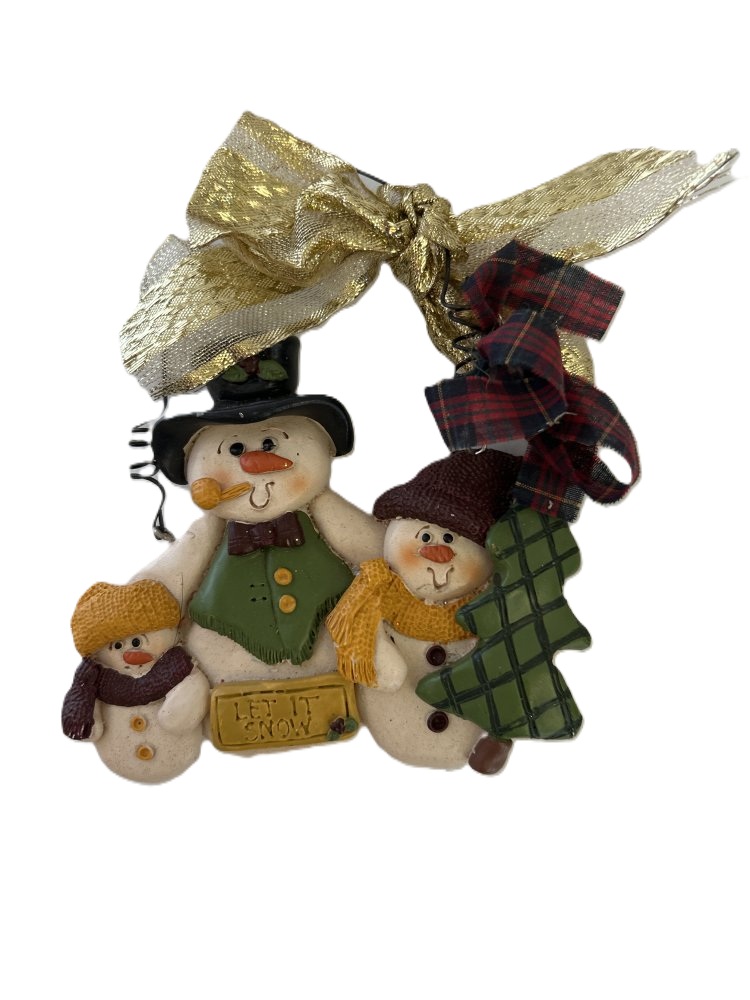 Resin Snowman Family Ornament