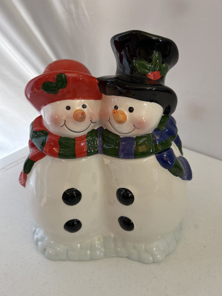 Ceramic Snowman Figurine 12x10"