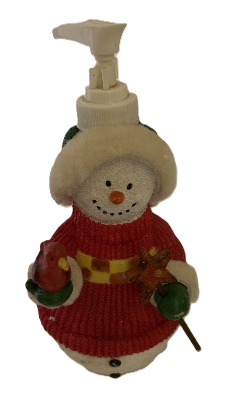 Ceramic Snowman Lotion Dispenser