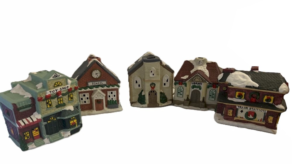 Christmas Village from Dollar General Decor Set