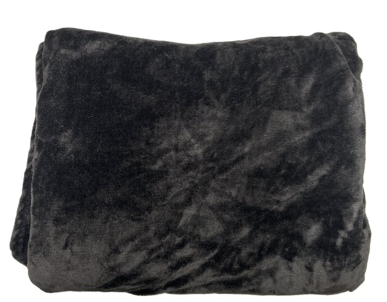 Black Plush Throw Blanket 80x80"