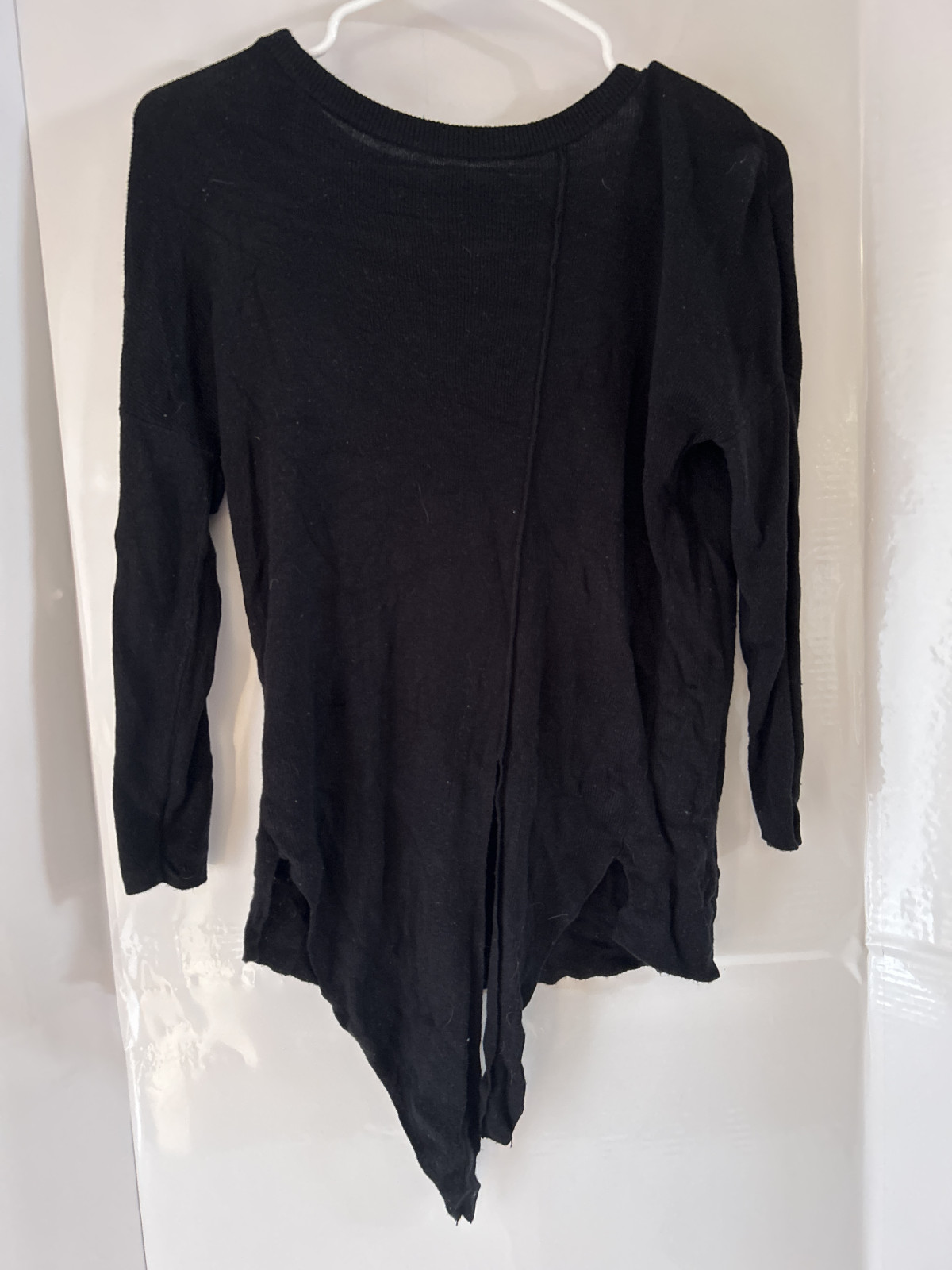 Women's Black Long Sleeve Knit Sweater, Size S