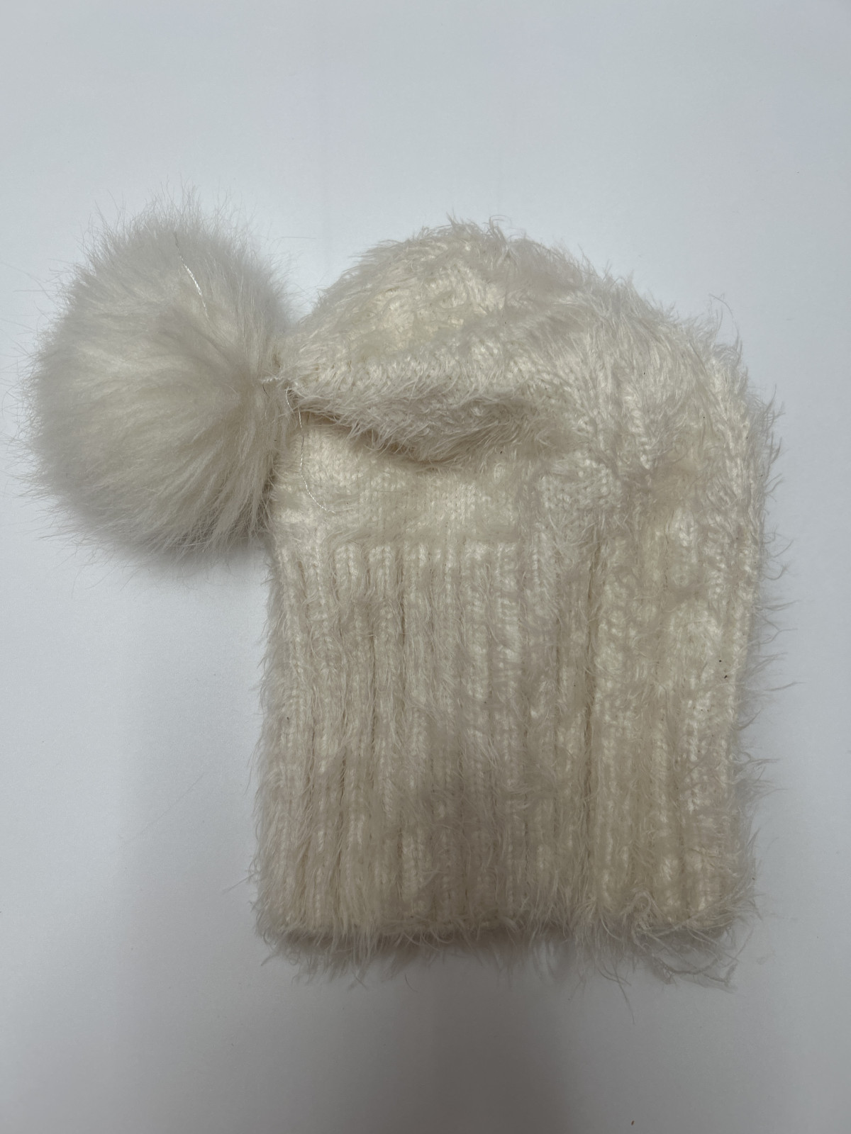 Women's Fuzzy Knit Pom Pom Beanie