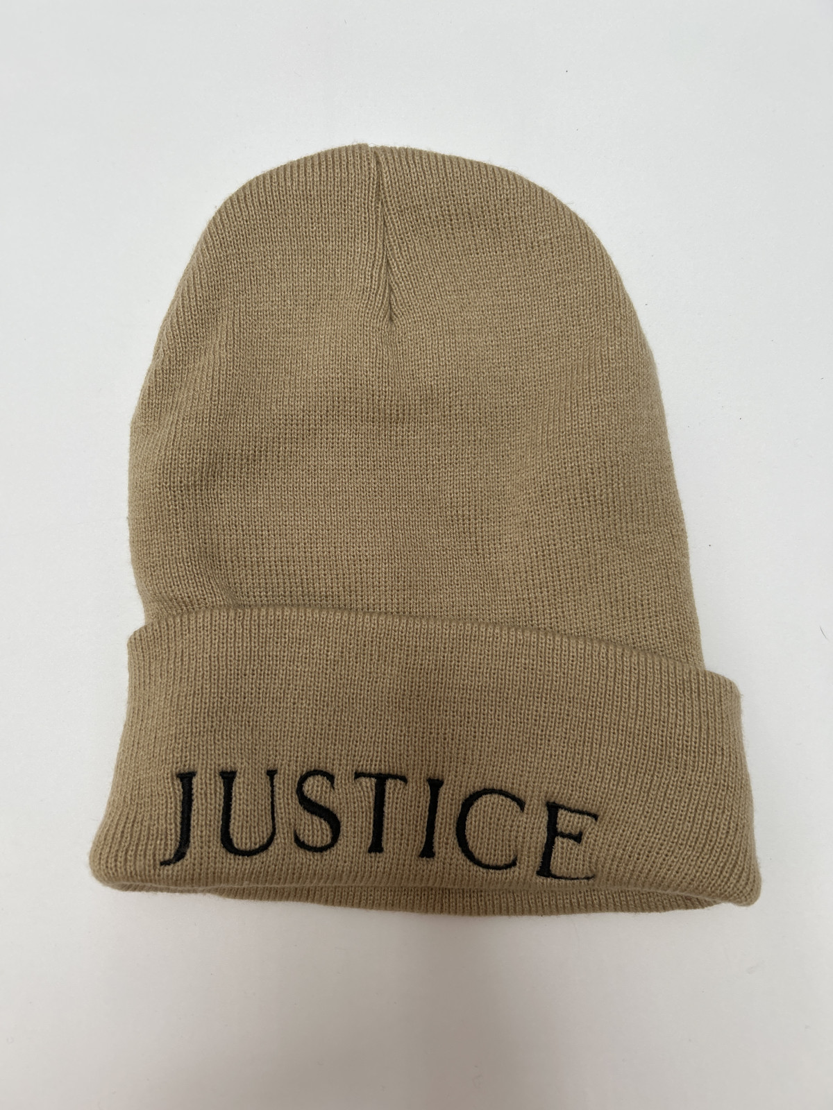 Justice Beige Knit Beanie
