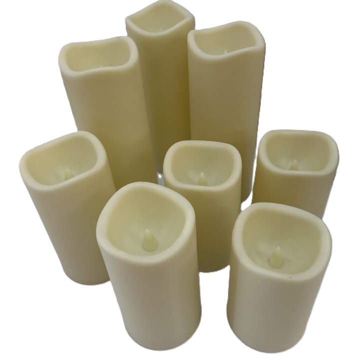 Set of Ivory Battery Operated LED Flameless Candles