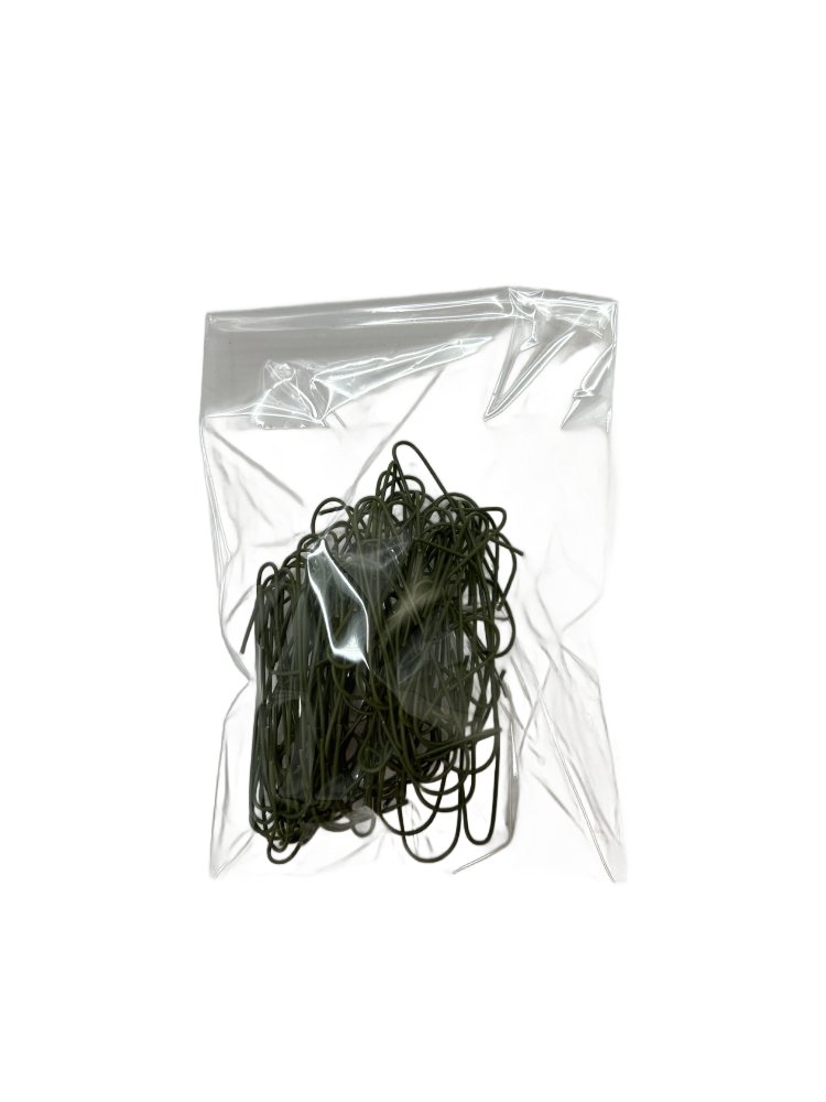 Pack of Green Coated Paper Clips
