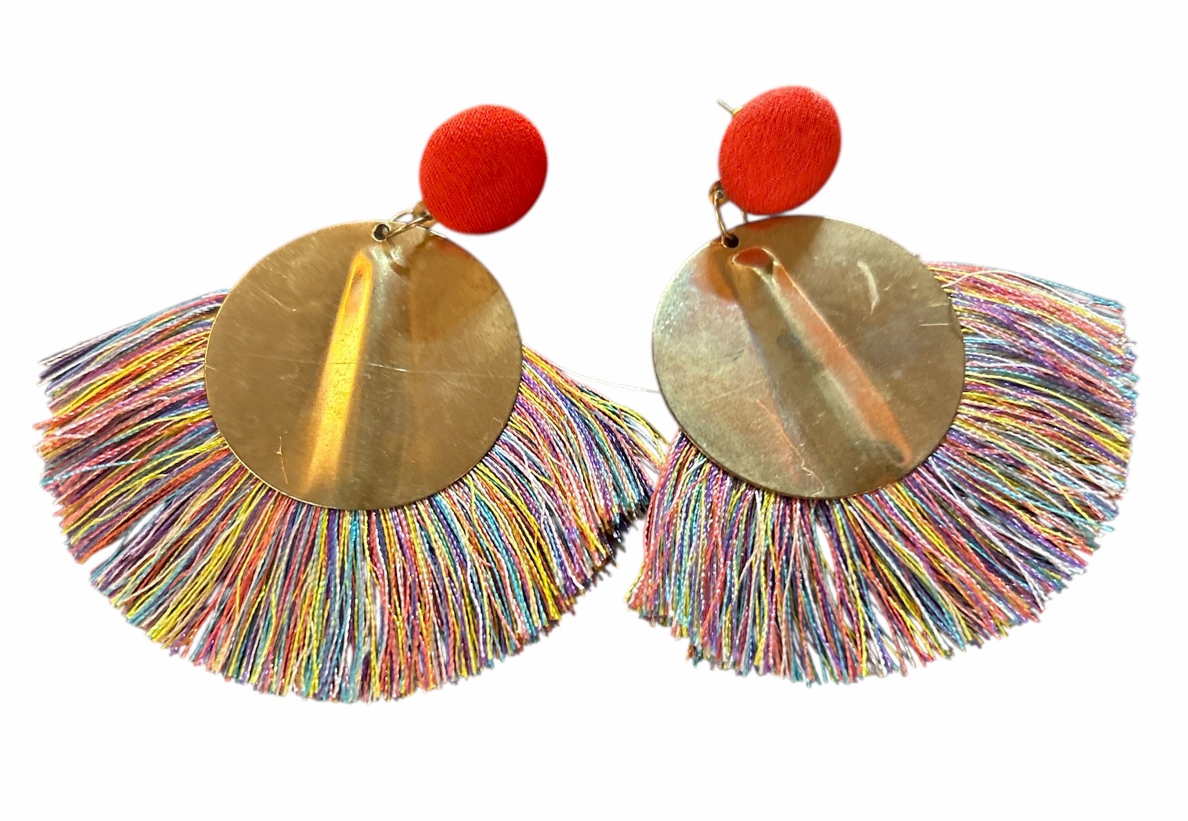 Women’s Multicolor Fringe Statement Earrings
