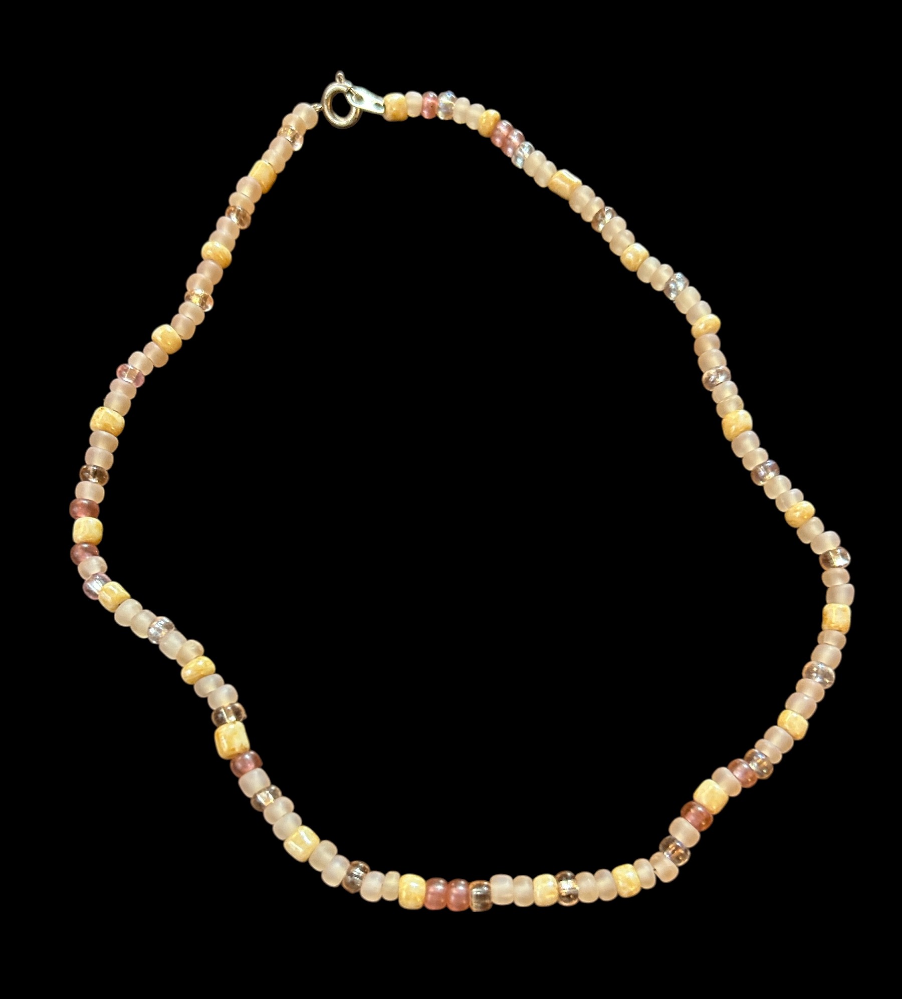 Women’s Neutral Seed Bead Choker Necklace
