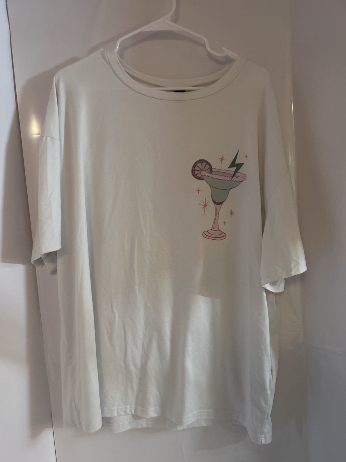 Men's White Graphic T-Shirt 3XL