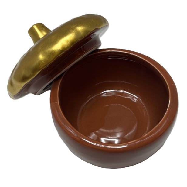 Decorative Acorn-Shaped Ceramic Container