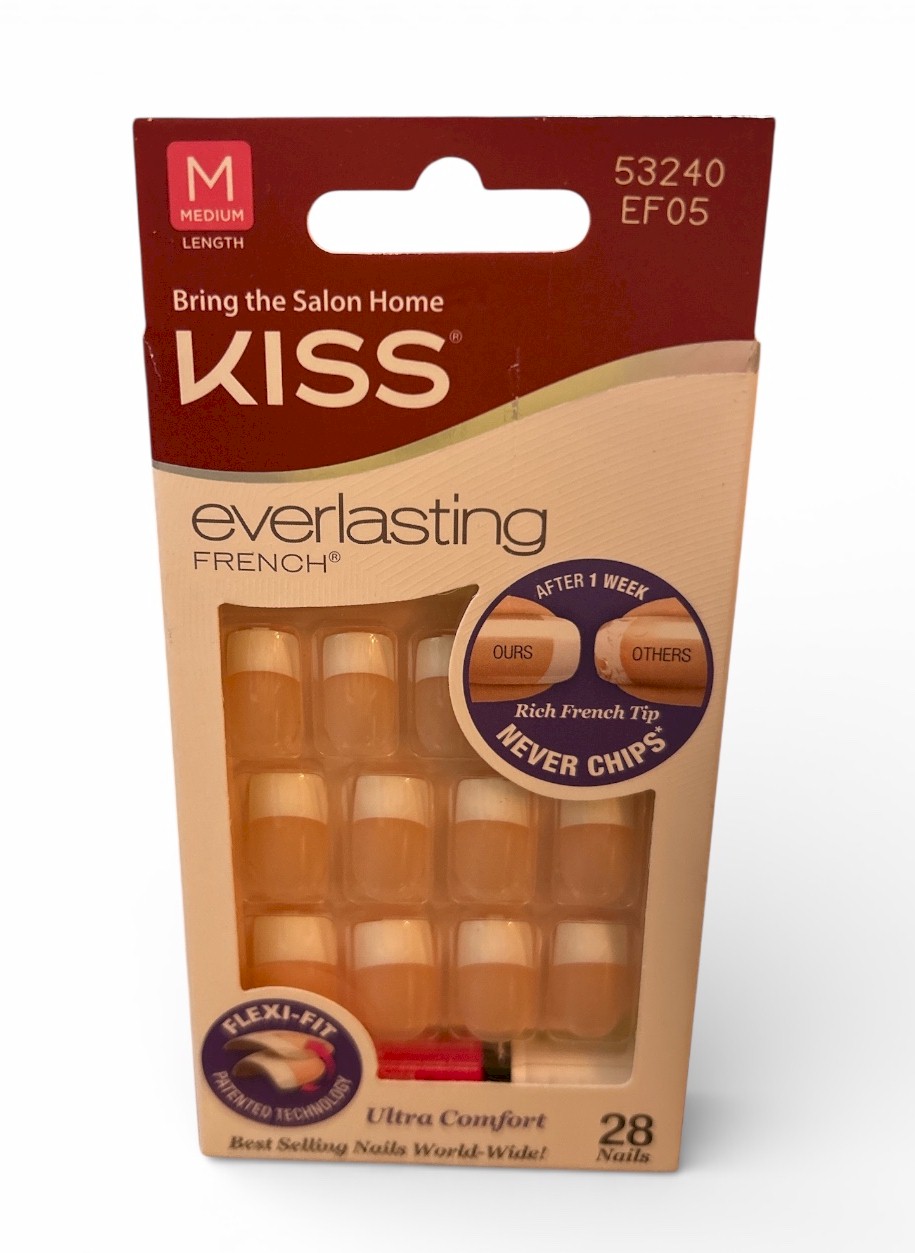 Women’s Kiss Everlasting French Press On Nails Medium Length 28 Count
