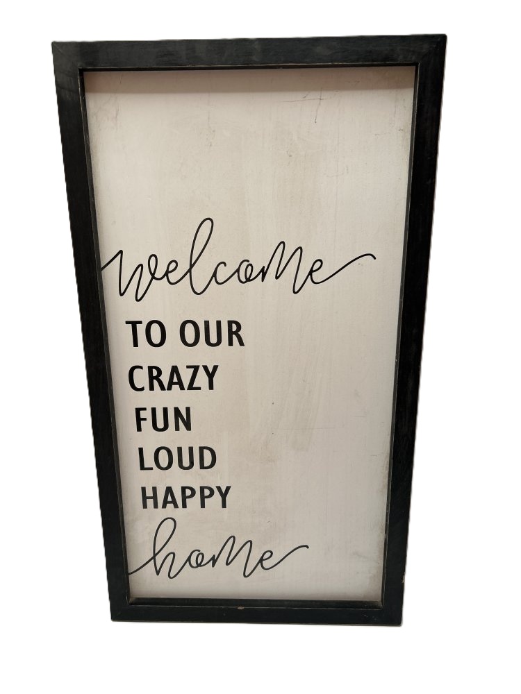 Wood Welcome Home Decorative Sign 15x27"