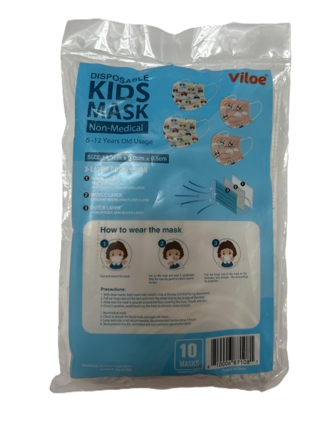 Viloe Disposable Kids Mask 10-Pack