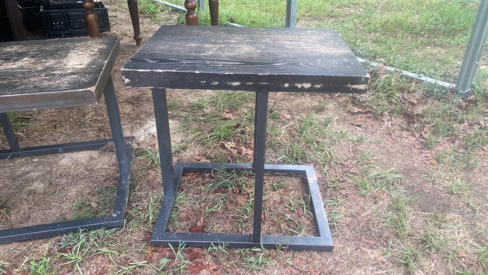 Wooden and Metal Side Table