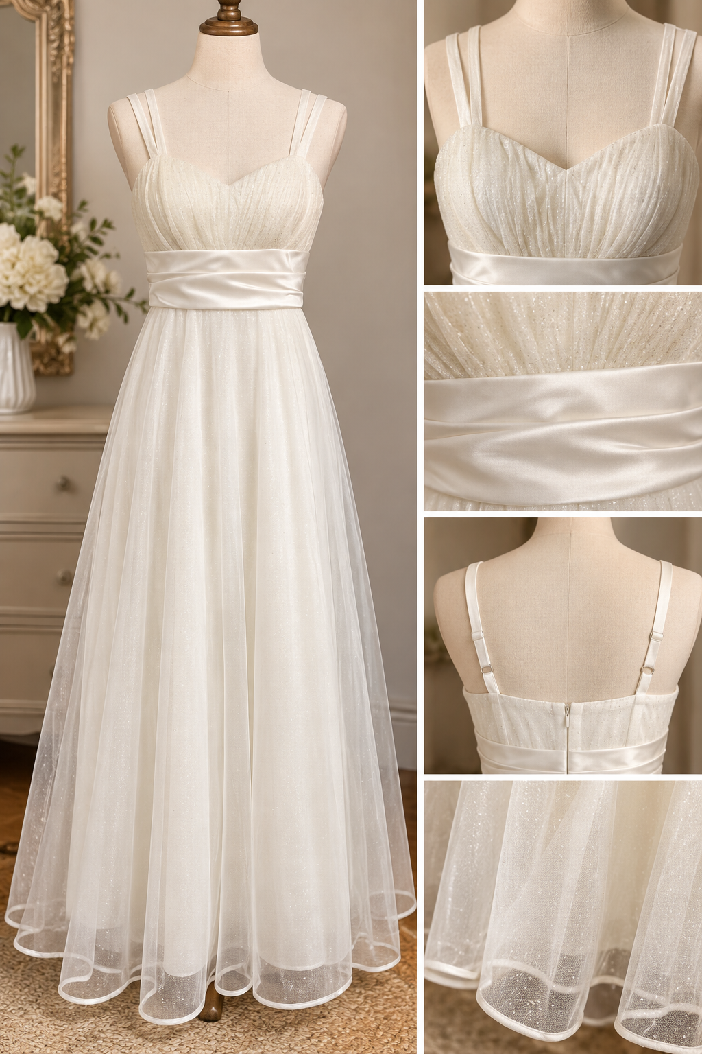 Women's Speechless Ivory Sparkle Formal Dress – Size 3