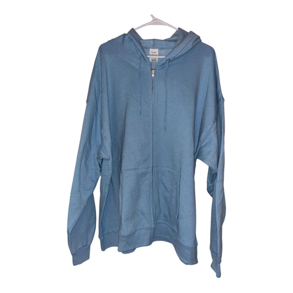 Men's Blue Zip-Up Hoodie by Hase - Comfy Essentials